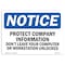 Signmission OSHA Notice, 5" Height, NOTICE Protect Company Information Computer Sign, 7" X 5", Landscape OS-NS-D-57-L-16437 - alternate 1